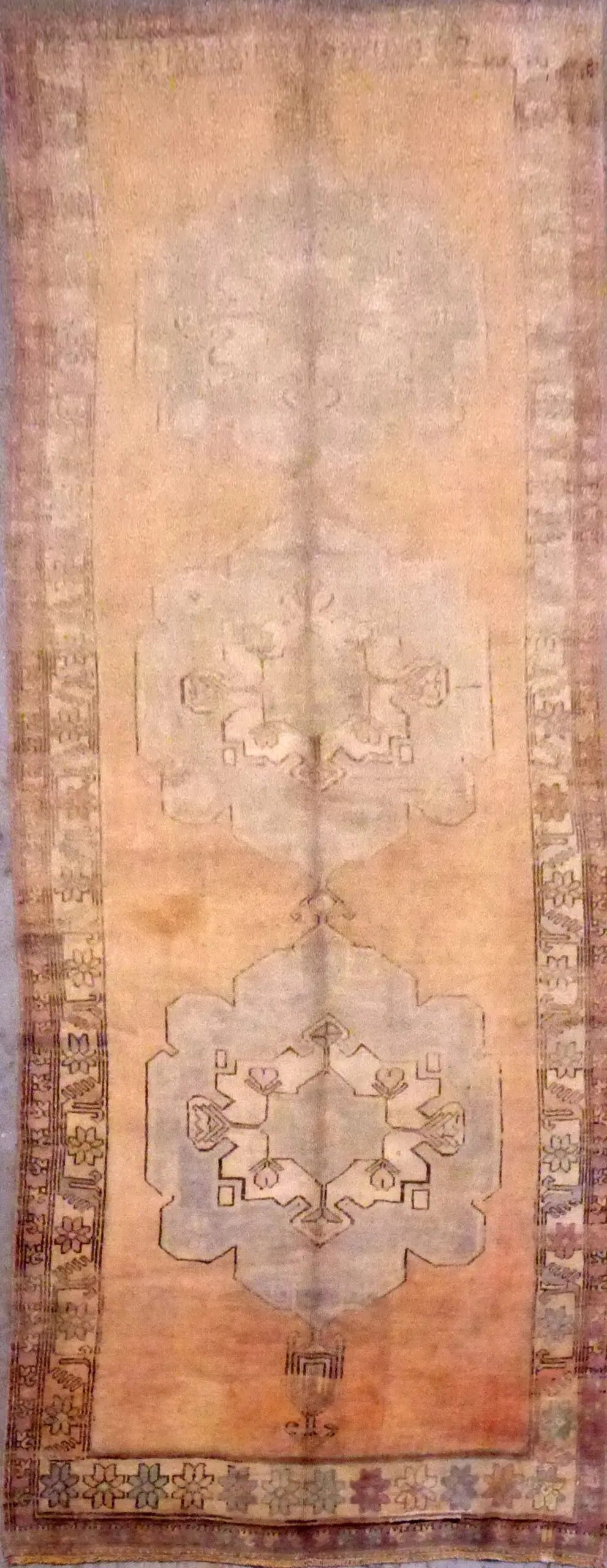 One Of The Kind Turkish Hand-Knotted Rug 12'4" x 4'8"